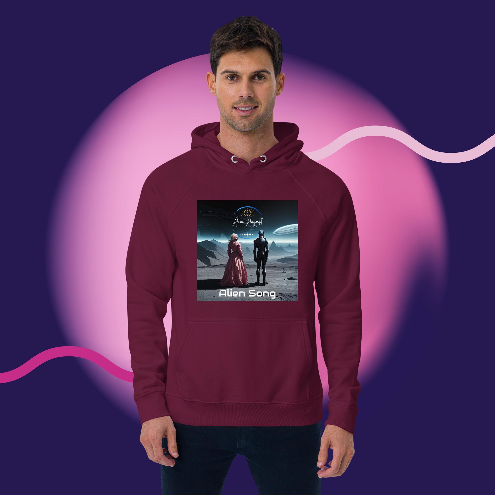 Unisex eco raglan hoodie - Image 4