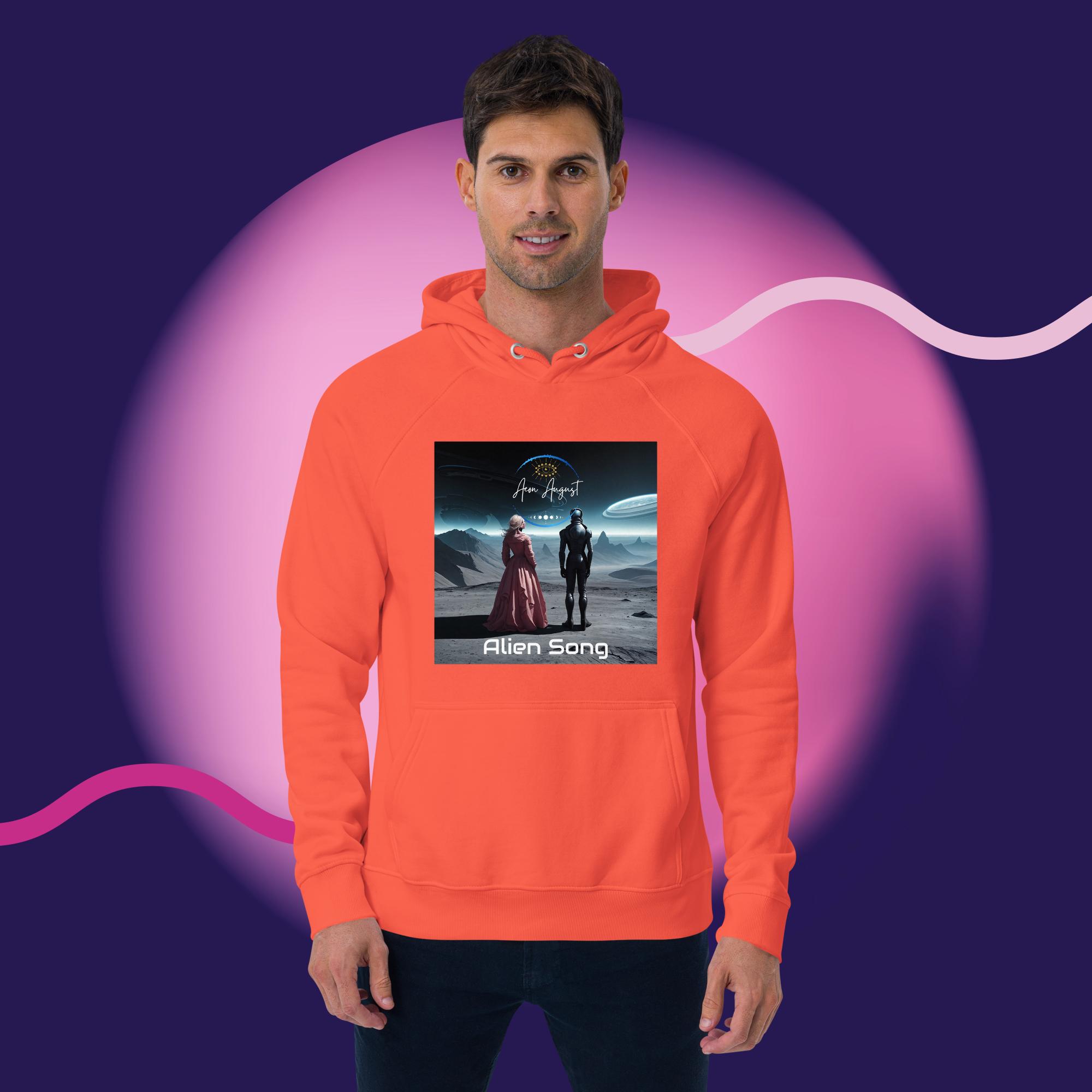 Unisex eco raglan hoodie - Image 5