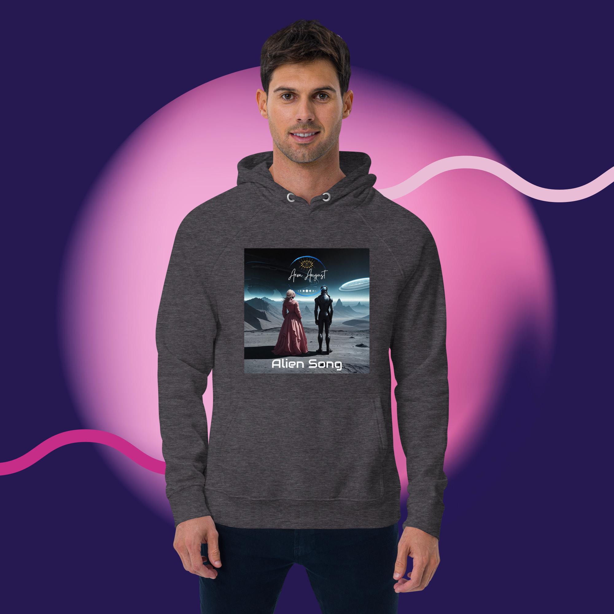 Unisex eco raglan hoodie - Image 6